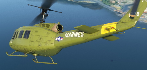 Taog's Hangar UH-1H Huey US Marines (1871), tree frog green