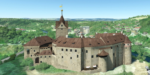 Ultralight Sightseeing - Czech Republic - Loket Castle