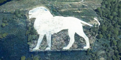 Ultralight Sightseeing - England - Whipsnade - White Lion Geoglyph