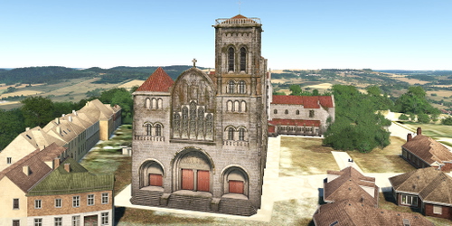 Ultralight Sightseeing - France - Burgundy - Vezelay Abbey