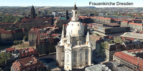 Ultralight Sightseeing - Germany - Dresden - Katholische Hofkirche - Frauenkirche