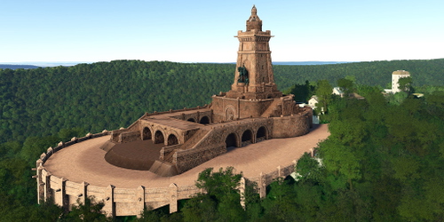 Ultralight Sightseeing - Germany - Kyffhauser Monument (Kyffhauserdenkmal)