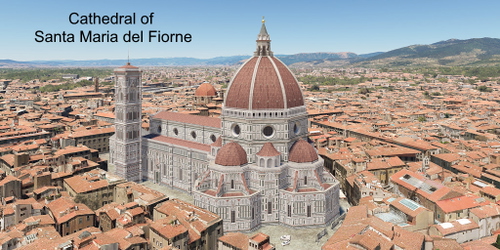 Ultralight Sightseeing - Italy - Florence - Cathedral of Santa Maria del Fiorne - Pitti Palace
