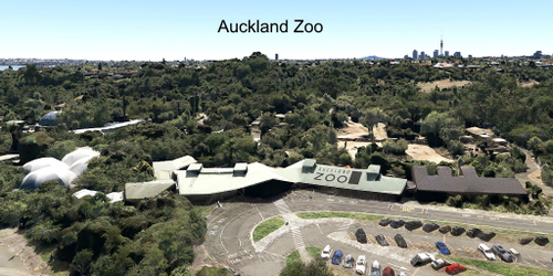 Ultralight Sightseeing - New Zealand - Auckland - Zoo - Sky Tower - War Memorial - Buddhist Temple