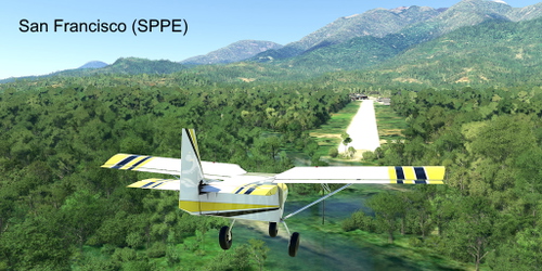 Ultralight Sightseeing - Peru - Luisiana to San Francisco Airport - Steep Landing Runway