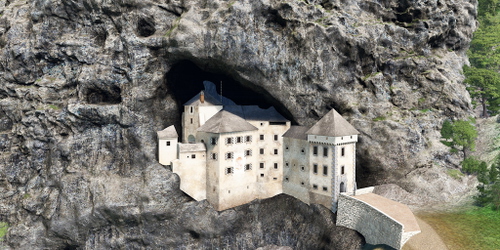 Ultralight Sightseeing - Slovenia - Predjama - Castle Built in a Cave