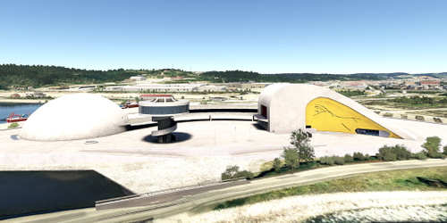 Ultralight Sightseeing - Spain - Aviles - Oscar Niemeyer International Cultural Centre