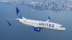 United 737 MAX (w/ Painted Winglets) - Bredok3D 737 thumbnail 3