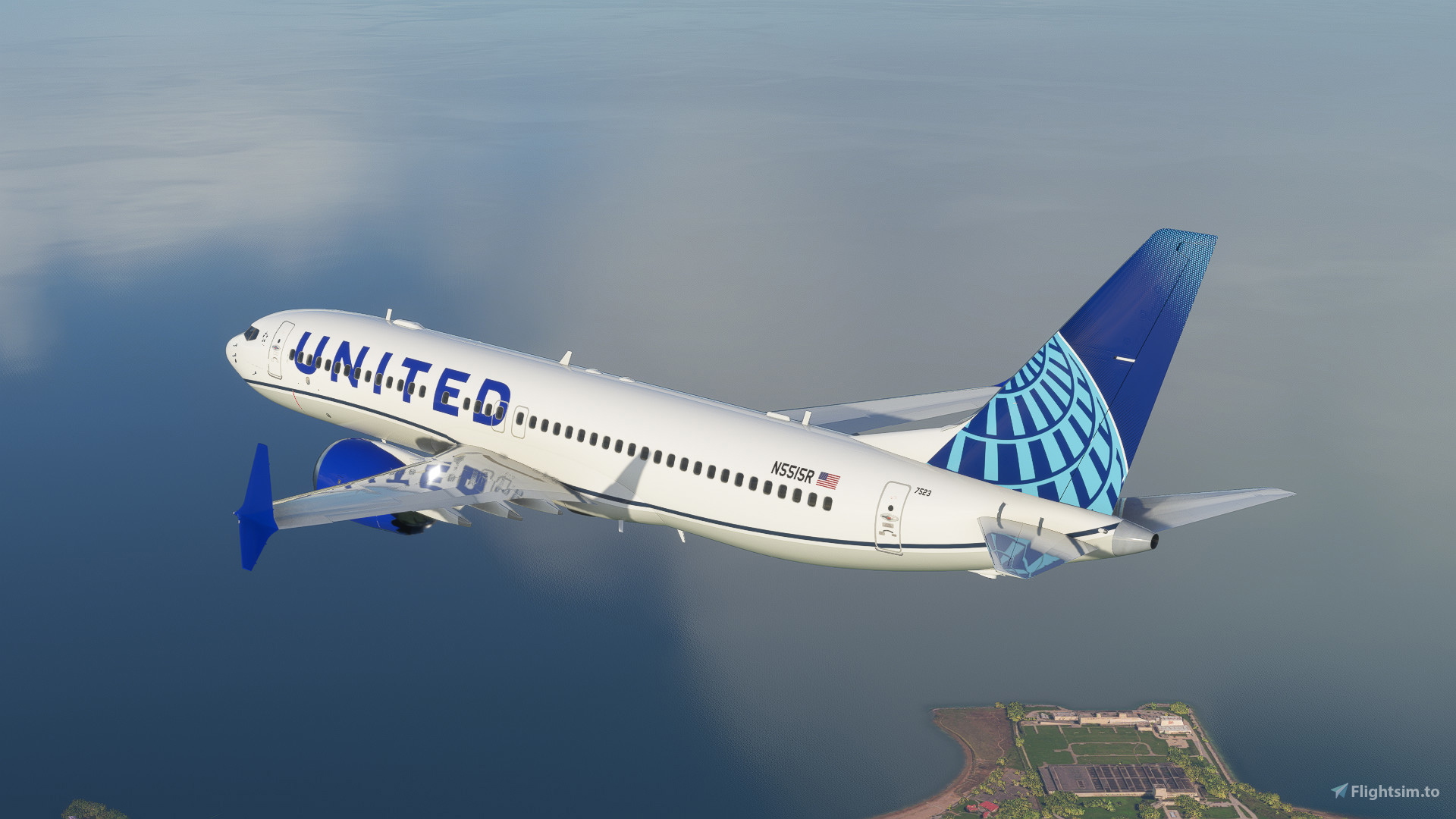United 737 MAX (w/ Painted Winglets) - Bredok3D 737 for