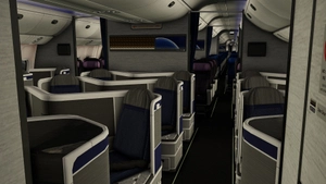 United Airlines 'Evo-Blue' [Pack] w/Cabin PMDG B777-322ER thumbnail 18
