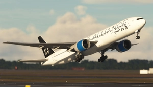 United Airlines Star Alliance Fictional  N218UA PMDG Boeing 777-300ER - 8K thumbnail 2