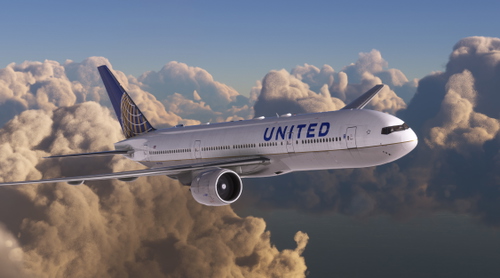 United (Gold Stripe) (N77019) - CS 777-200