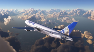 United (Gold Stripe) (N77019) - CS 777-200 thumbnail 2