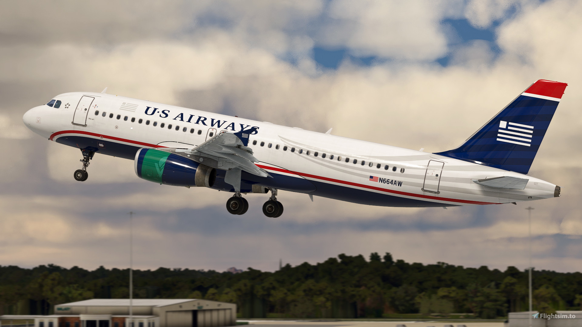US Airways | Pack | w/Cabin | Fenix A320 V2 (8K + 4K) for