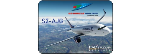US-BANGLA 737-800 S2-AJG livery for PMDG 737-800 
