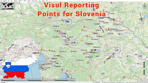 Visual Reporting Points for Slovenia  (Little Nav Map)