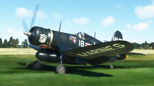 Milviz FG-1D VMF-214 with Dragon Mouth livery ( fictional )
