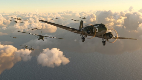 Waco CG-4A Glider - C-47 Tow Plane Enhancement
