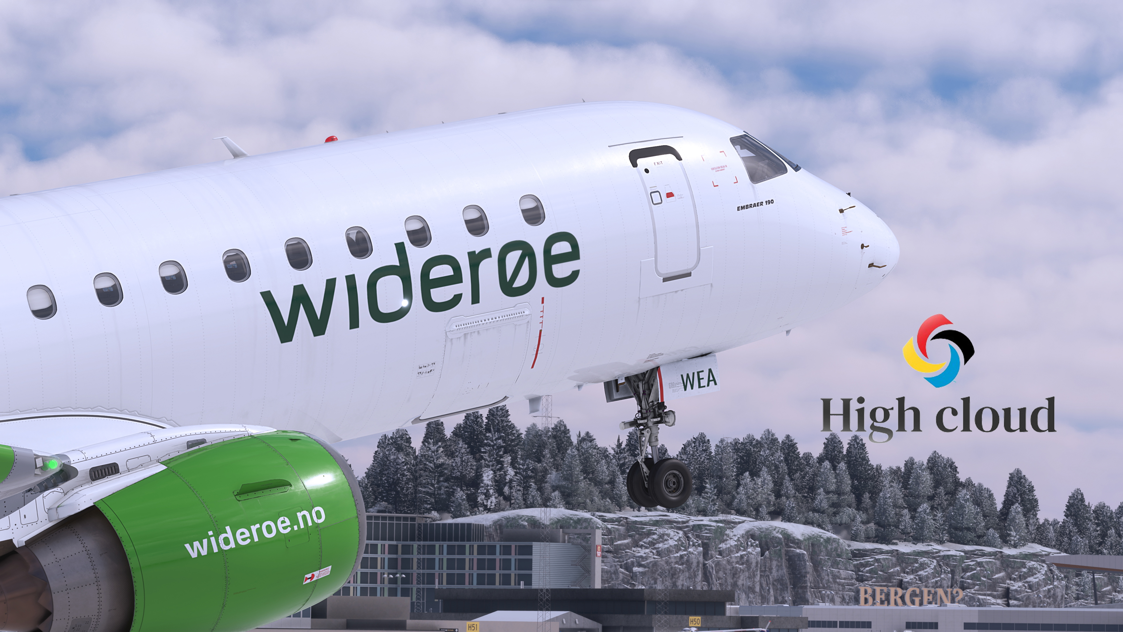 Wideroe Embraer E190 LN-WEA- FlightSim Studio - Image 1