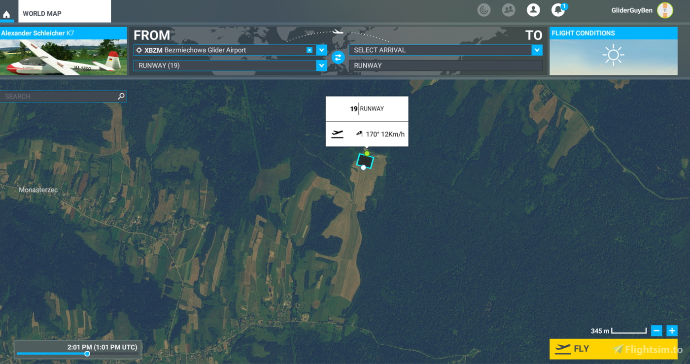 XBZM Becmiechowa Glider Gravity Launch update for Microsoft Flight