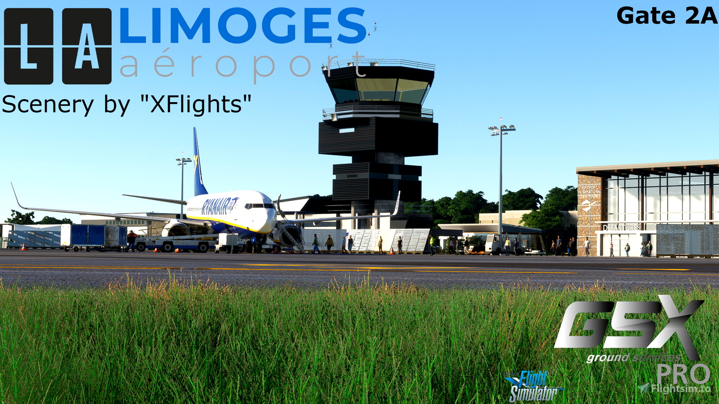 XFlights Limoges (LFBL) GSX Profile for Microsoft Flight Simulator MSFS