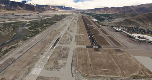ZULS Lhasa Gonggar Airport Two-Runway patch for SamScene3D-ZULS 拉萨机场双跑道补丁