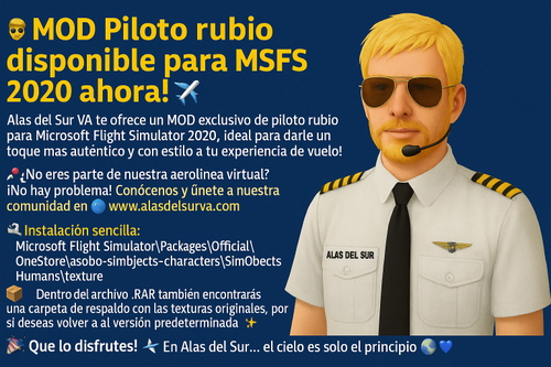 Blonde Pilot MOD for MSFS 2020