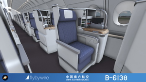  FlyByWire A380X China Southern 中国南方航空 B-6138 with cabin 4K/8K thumbnail 10