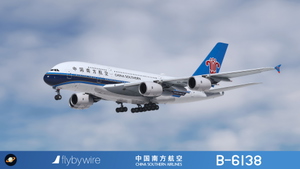  FlyByWire A380X China Southern 中国南方航空 B-6138 with cabin 4K/8K thumbnail 8