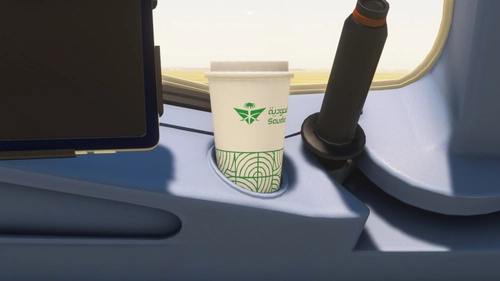 saudia airlines new logo cup for FBW A32NX & A21N mod