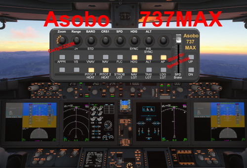 Asobo 737MAX   X-Touch Mini gauges (AAO): Basic Layer-File (OfA)