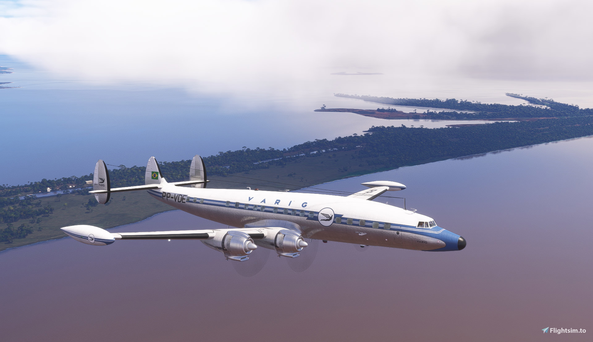 Lockheed L-1049G VARIG PP-VDE - Aircraft Liveries for MSFS