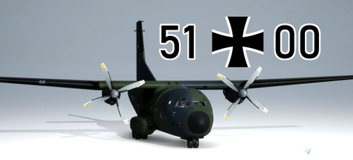 Transall C-160D Luftwaffe 51+00 LTG 62