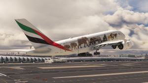 Emirates "United for Wildlife" A6-EOM [4K] | FlyByWire A380 thumbnail 3