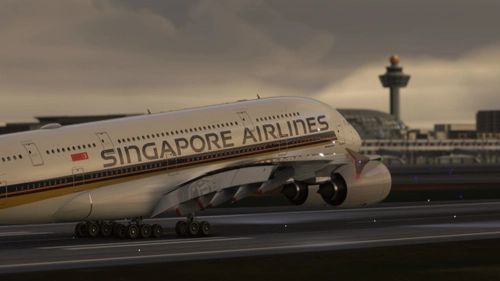 Singapore Airlines 9V-SKY [4K] | FlyByWire A380