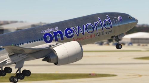 American Airlines N791AN "OneWorld Metallic" circa 2012 | PMDG 777F