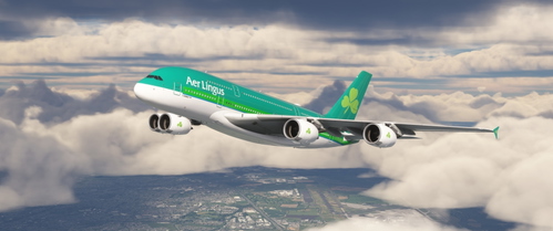 Livery FlyByWire A380 - Aer Liungus EI-AEB (fictional, 4K, retro)