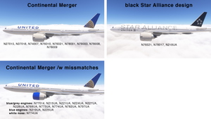 PMDG 777-200ER w/ cabin United Airlines CO Merger fleet thumbnail 7