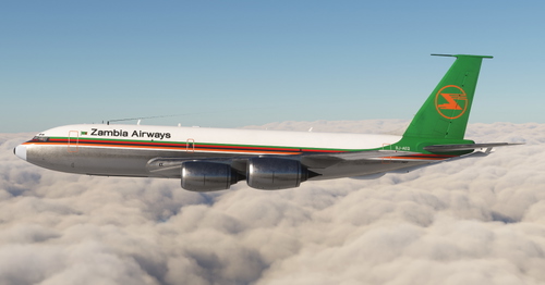 Zambia Airways 9J-AEQ (Boeing 707) | DeltaSimulations KC-135R Stratotanker [4K]