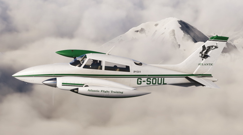 G-SOUL Atlantic Flight Training | MILVIZ Cessna C310R [4K]