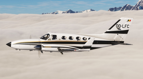OO-LFC Abelag Aviation (C421A Golden Eagle) | FlySimWare C414 Chancellor [4K]