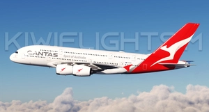 Qantas (Silver Roo | 2018) VH-OQA | FlyByWire Airbus A380X [8K/4K] thumbnail 1