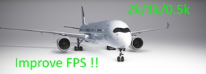 [2K/1K/0.5K] iniBuilds A350 Downscaled Texture More FPS MSFS2020 thumbnail 2