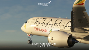 iniBuild A350-900 Ethiopian Airlines (Star Alliance colors) - ET-AYN 4K thumbnail 3