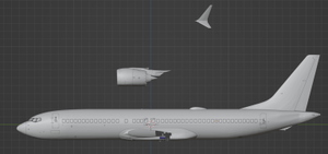 IFLY 737-MAX 8 Blender Model thumbnail 1