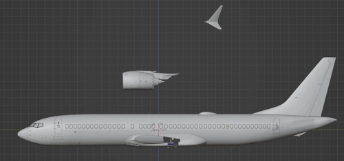 IFLY 737-MAX 8 Blender Model