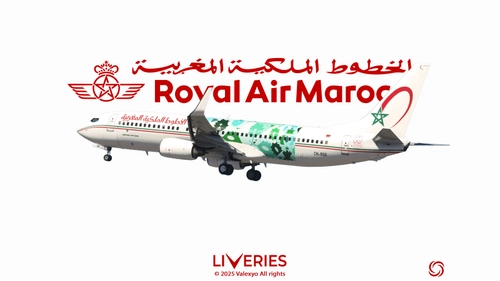Royal Air Maroc [CN-RGG 2018] w/cabin - PMDG 737-800 BW [8K] 
