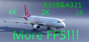 [4K/2K/1K] Fenix A319&A321 Downscaled Texture More FPS thumbnail 2