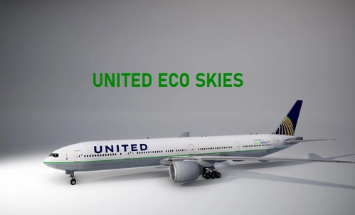 PMDG B777-300ER  UNITED AIRLINES ECO SKIES
