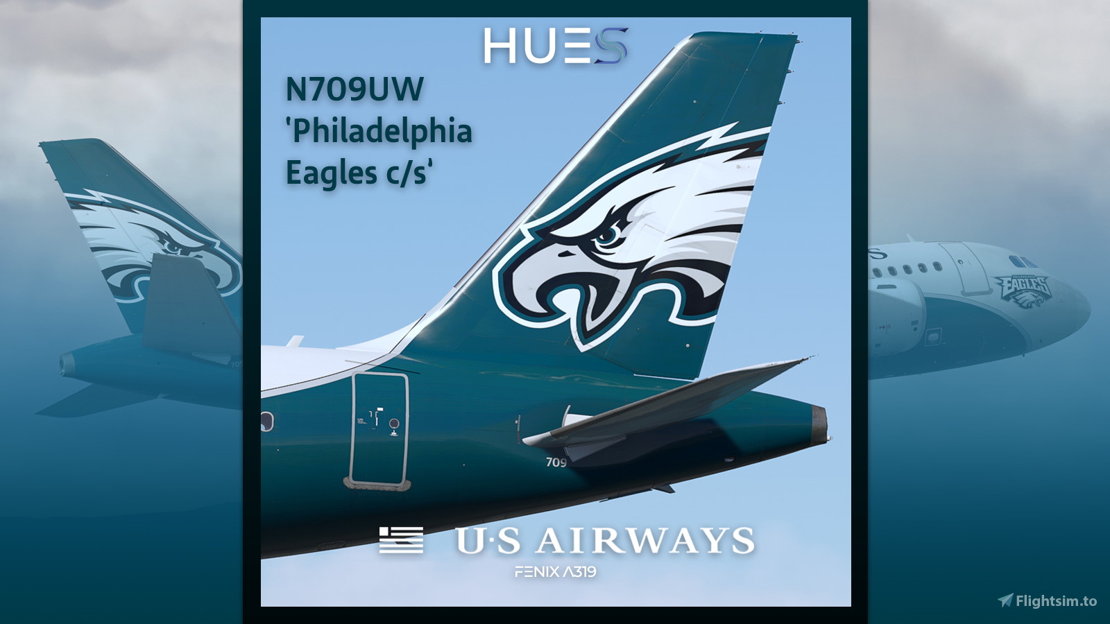 US Airways N709UW 'Philadelphia Eagles' | Fenix A319 | 8K & 4K